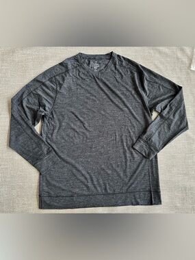 Coolibar Merino SUNTECT XL Gray Long Sleeve Top UPF 50+ Merino Wool Bamboo